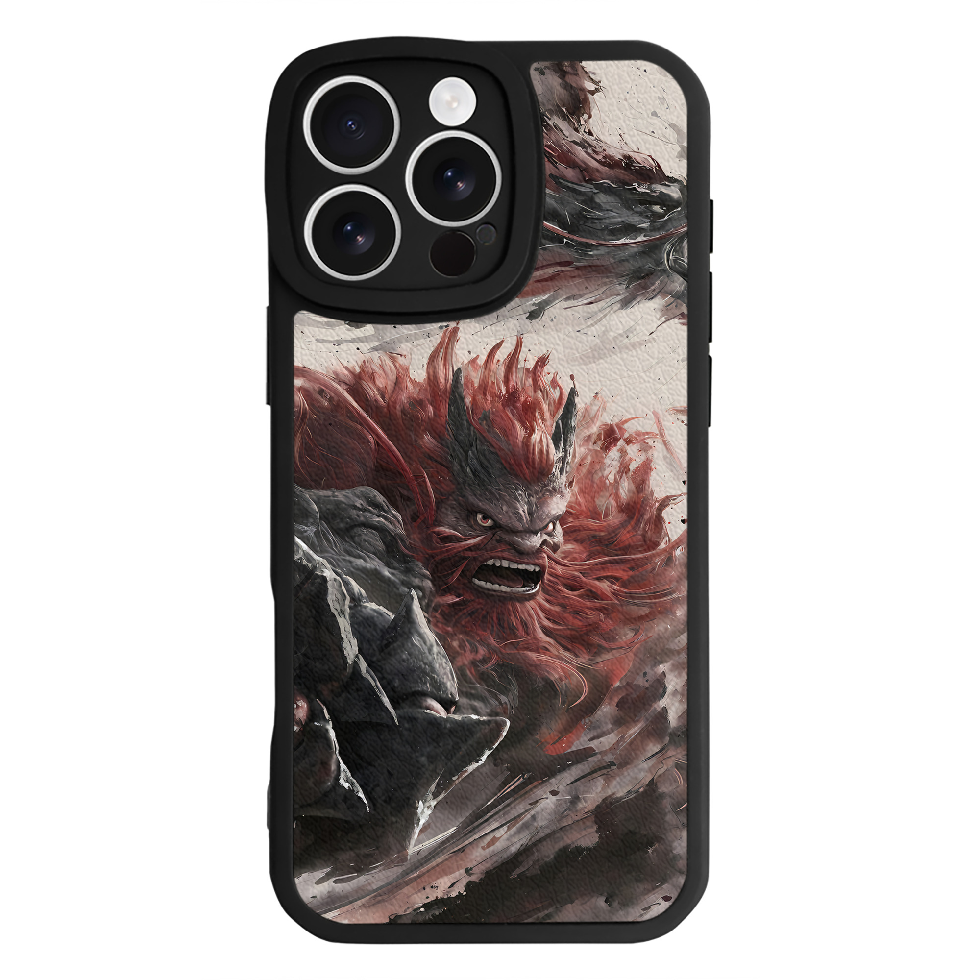 （画像用） Ne Zha 2 ナタ 魔童の大暴れ 【iPhone 16シリーズ対応】シリコンスマホケース（レザー調） 材質：シリコン